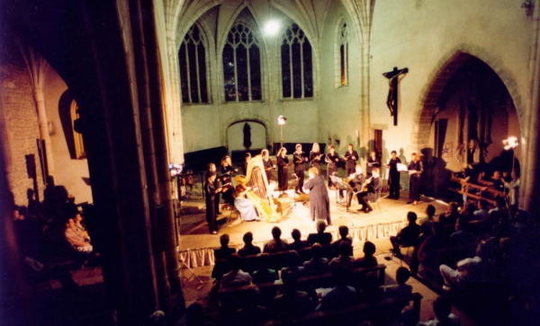 Quatuor de cors Ad'Equat, Choeur Britten & Marion de Preissac - Eglise de Montluel - 2 août 2002
