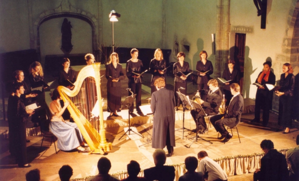 Quatuor de cors Ad'Equat, Choeur Britten & Marion de Preissac - Eglise de Montluel - 2 août 2002